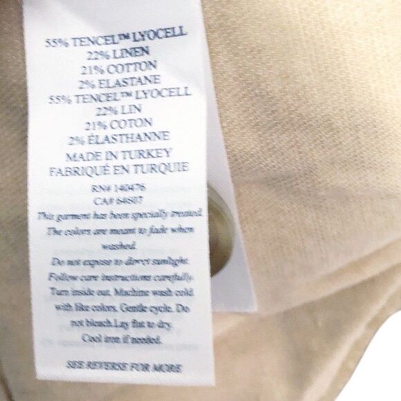 FAHERTY Arlie Day Cargo Casual Pant Linen Soft Blend Safari Beige Large $148 NWT - Picture 10 of 12